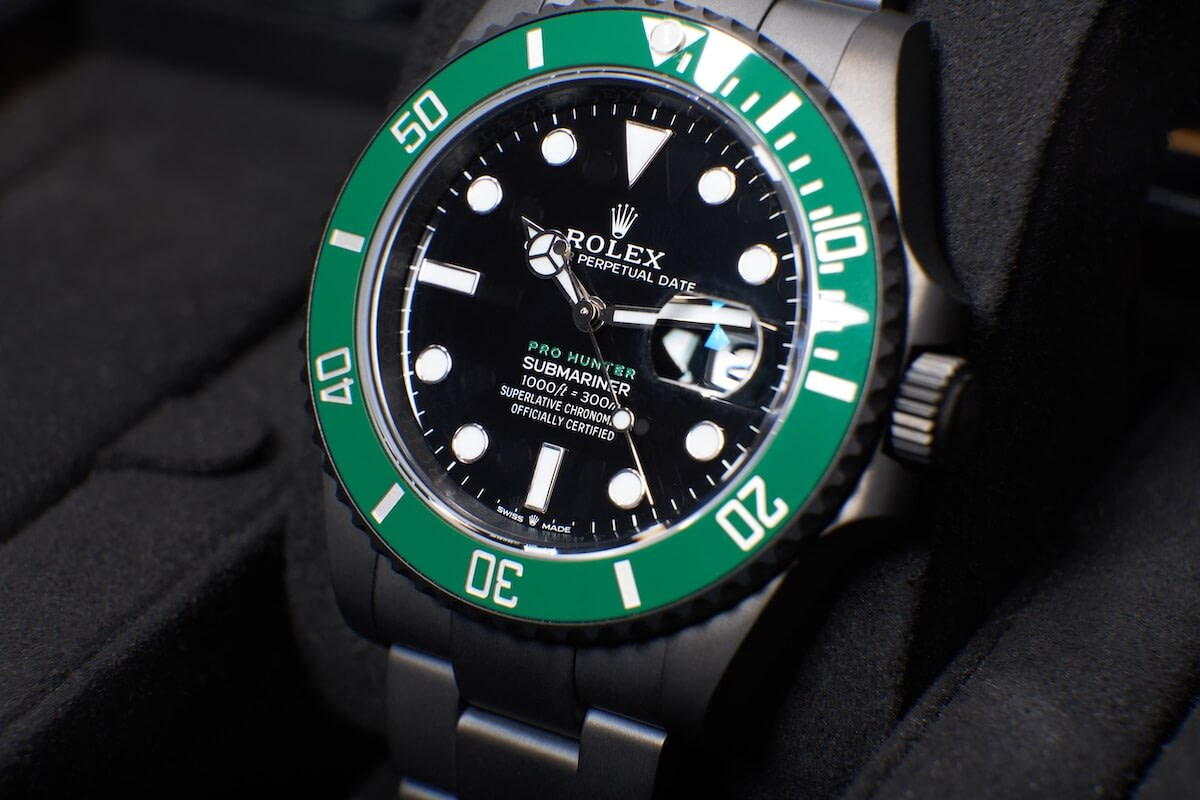 Submariner date green best sale