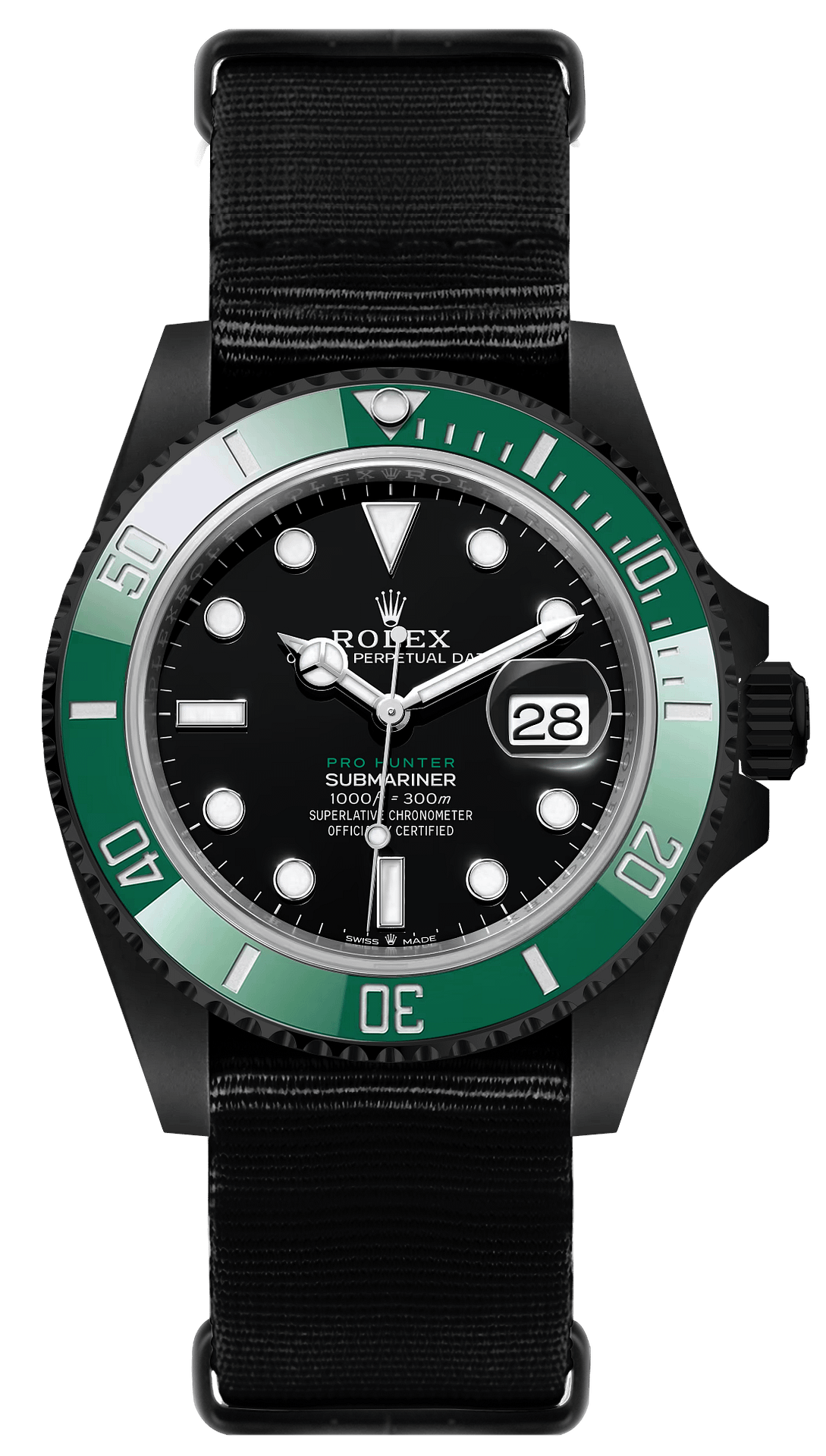 Military stealth submariner date GREEN